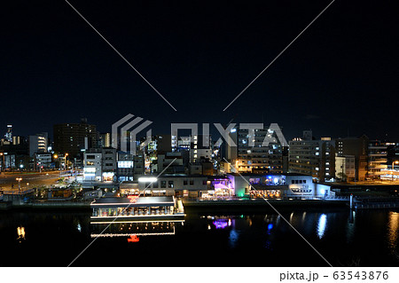 タグボート大正　俯瞰ロング横位置②　夜景　段階露光HDR素材に 63543876