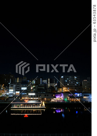 タグボート大正　俯瞰ロング縦①　夜景　段階露光HDR素材に 63543878