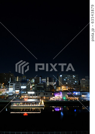 タグボート大正　俯瞰ロング縦①　夜景　段階露光HDR素材に 63543879