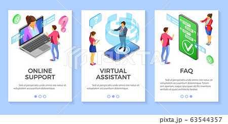 Isometric Online Customer Support Templates 63544357