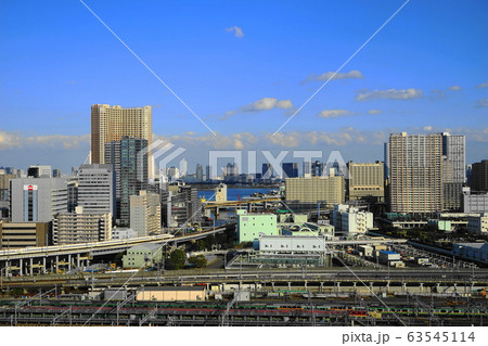 3月　港区352芝浦方面ﾋﾞﾙ群と山手線･京浜東北線 63545114