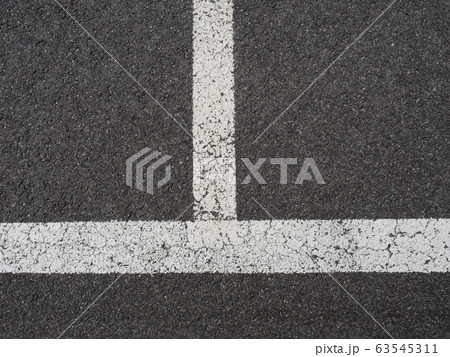 Lines painted with white color on empty parking Lines painted with white color on empty parking 63545311