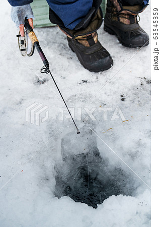 Fisherman on the Baikal lake in Siberia 63545359