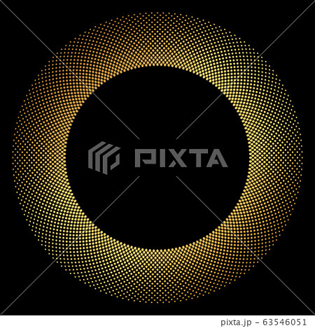 Shining golden halftone frame. For invitation, greeting card. 63546051