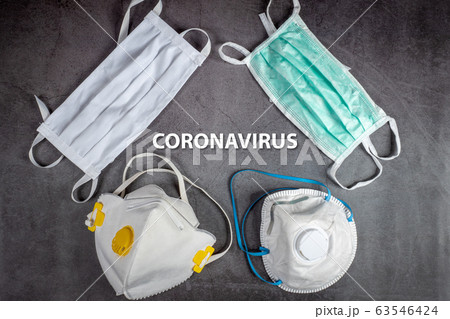 Text phrase Coronavirus on black background Text phrase Coronavirus on black background 63546424