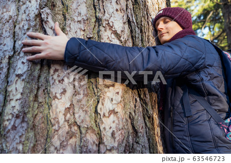 Close up calm and smiling young Nature-Lover man Close up calm and smiling young Nature-Lover man 63546723