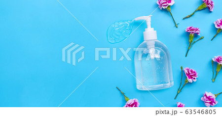 Alcohol hand sanitizer gel in pump bottle with 63546805