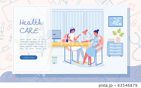 Health Care Vector Landing Page with Copy Space Health Care Vector Landing Page with Copy Space 63546879