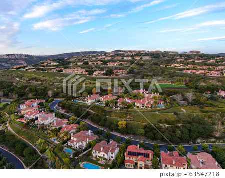 Crystal Cove neighborhood community in the Newport coast before sunset 63547218