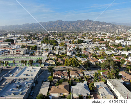 Aerial view of downtown Glendale, city in Los Angeles Aerial view of downtown Glendale, city in Los Angeles 63547315