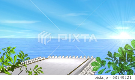 海　堤防　朝陽 63549221
