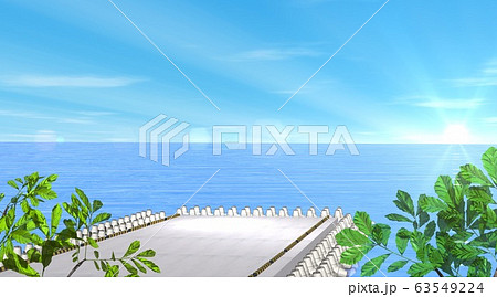 海　堤防　朝陽 63549224