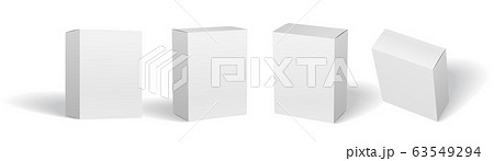 箱のモックアップ Packaging box mockup vector set 63549294
