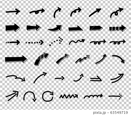 Simple and fashionable arrows / vectors / illustrations / black and white 63549719