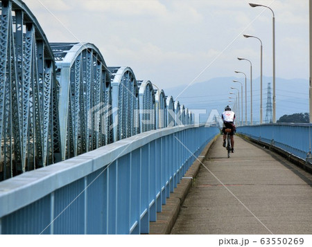 上武大橋 利根川 歩道橋でサイクリング 上武大橋 利根川 歩道橋でサイクリング 63550269