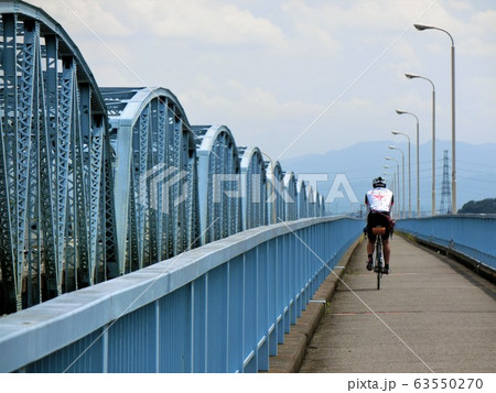 上武大橋 歩道橋でサイクリング 上武大橋 歩道橋でサイクリング 63550270