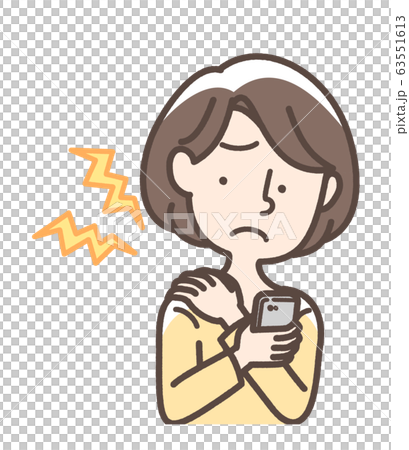 肩こり　女性 スマホ 63551613