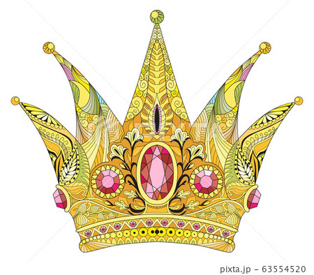 Zentangle stylized crown. Hand Drawn lace vector 63554520