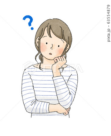 女性　表情　（疑問） 63554879