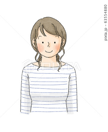 女性　表情　（笑顔） 63554880