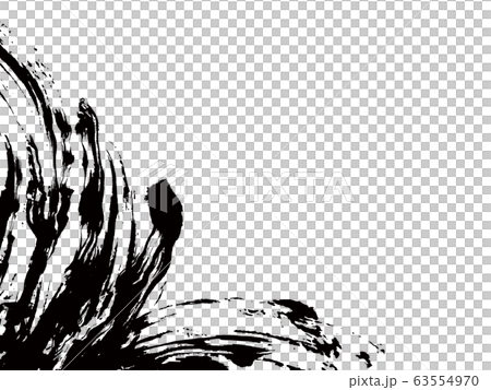 勢いのある筆跡の和風背景8 白背景 のイラスト素材