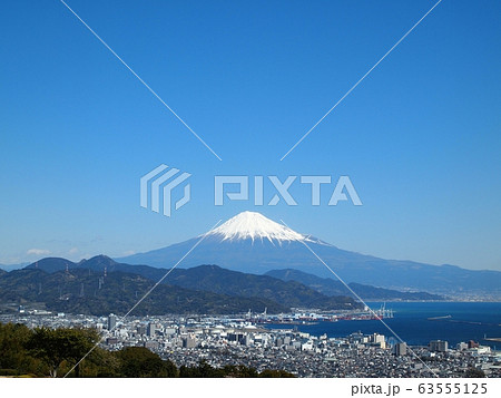 静岡＞日本平ホテルより富士山の写真素材 [63555125] - PIXTA