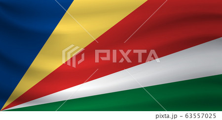 Waving flag of Seychelles. Vector illustration 63557025