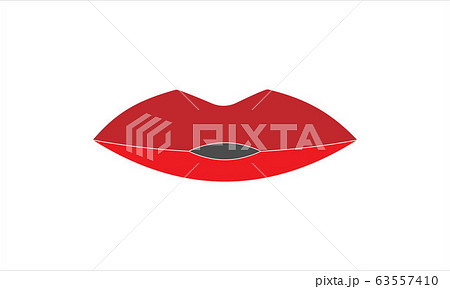 Lips icon. Kiss icon. Red lips, vector illustration	 63557410