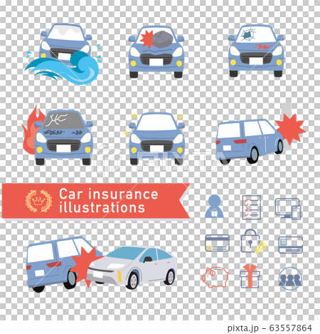 Car car car insurance illustration vector blue set Car car car insurance illustration vector blue set 63557864