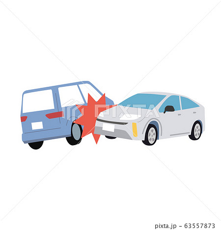 事故にあう車 自動車保険 イラスト ベクター 青 事故にあう車 自動車保険 イラスト ベクター 青 63557873