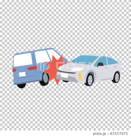 事故にあう車 自動車保険 イラスト ベクター 青 事故にあう車 自動車保険 イラスト ベクター 青 63557873