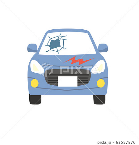 キズをつけられる車 自動車保険 イラストのイラスト素材