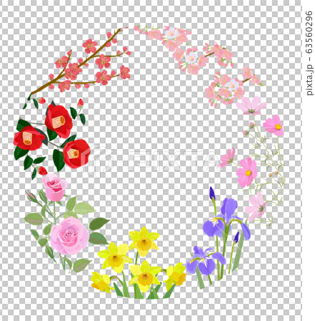 四季の花のフレーム 63560296