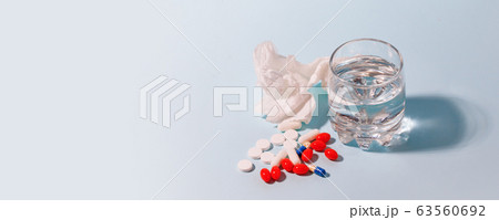 Vaccines Covid-19 Antivirus Corona virus. Glass of 63560692