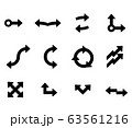 Arrows icons set. Vector illustration, flat style 63561216