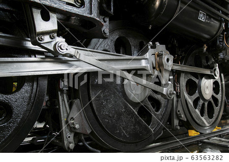 蒸気機関車 車輪 鉄道の写真素材 [63563282] - PIXTA