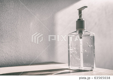 Coronavirus prevention hand sanitizer gel for hand hygiene corona virus COVID1-9 cleaning protection 63565038