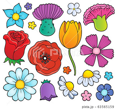 Various flower heads theme set 1 63565159