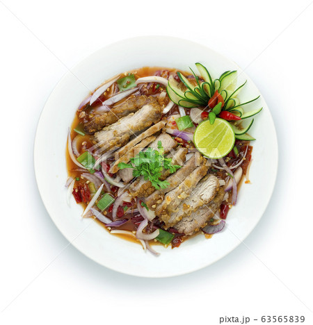 Spicy Salad with Fried Pork,Onion,stink weed and Spicy Salad with Fried Pork,Onion,stink weed and 63565839