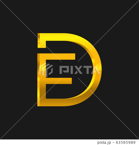 DF letter gold gradient logo 63565989