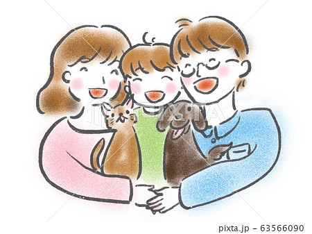 家族　イラスト　 63566090