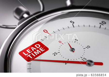 Lead Time Written on a Stopwatch. Supply Chain 63566854