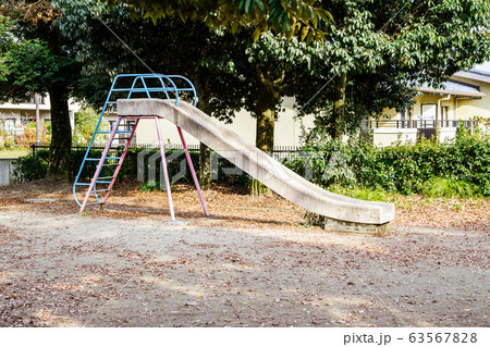 Playground slide with autumn leaves in Japan Playground slide with autumn leaves in Japan 63567828