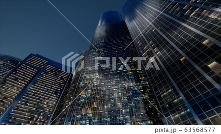 City Skyscrapers at Night 63568577