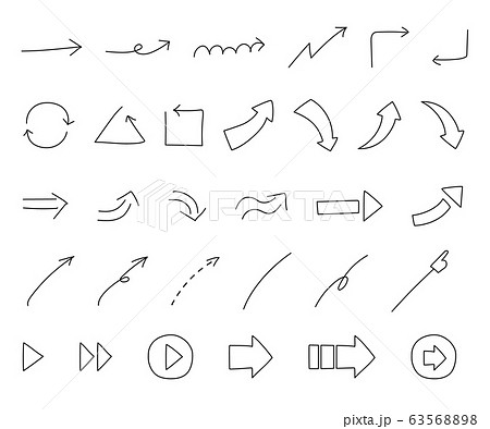 シンプルでおしゃれな矢印 ベクター イラスト 白黒のイラスト素材 6356 シンプルでおしゃれな矢印 ベクター イラスト 白黒のイラスト素材 6356