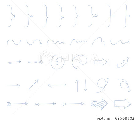 シンプルでおしゃれな矢印 ベクター イラスト ブルーのイラスト素材