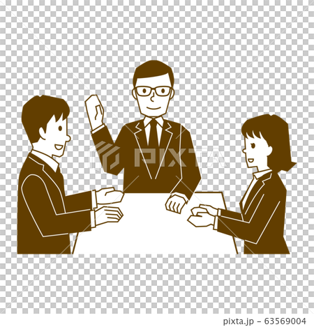 ビジネス　ポーズ　ミーティング 63569004