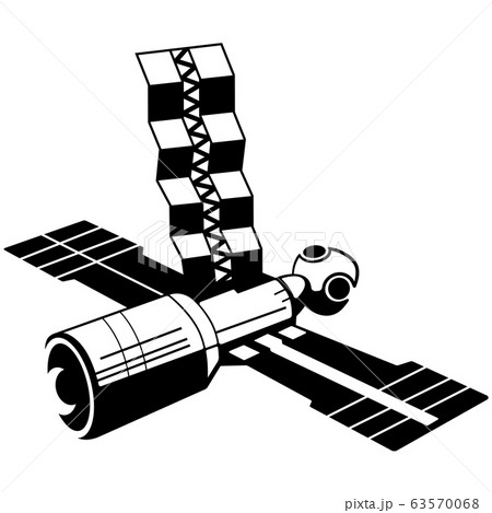 Vector soviet black space satellite Vector soviet black space satellite 63570068