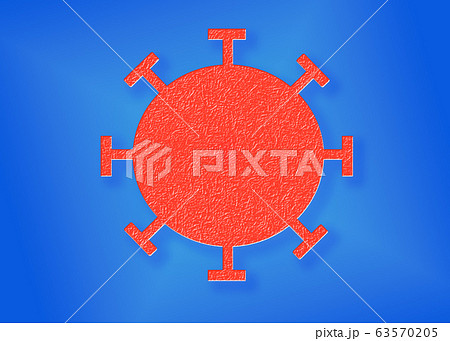 Illustration of coronavirus cell Illustration of coronavirus cell 63570205