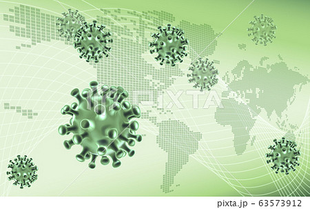Virus Cells Viral Spread Pandemic Map Concept 63573912